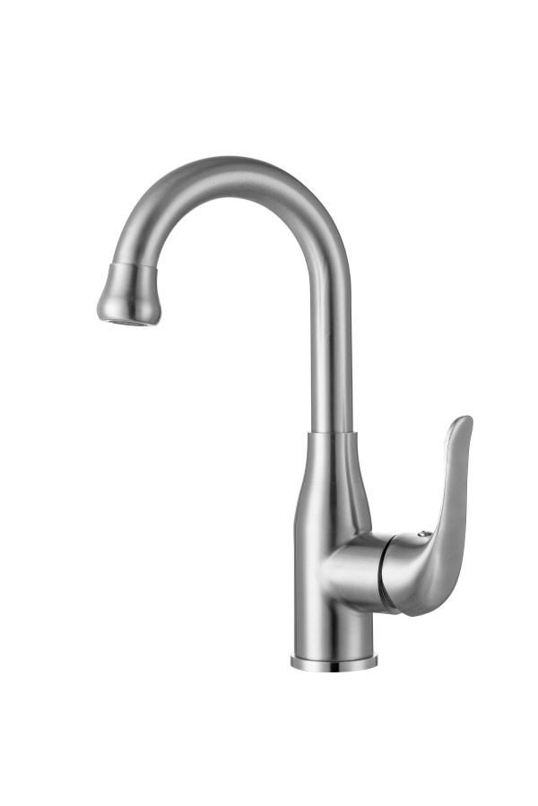 Stainless steel kitchen faucet