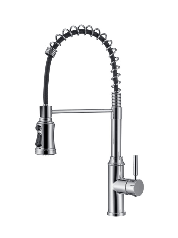 Stainless steel kitchen faucet