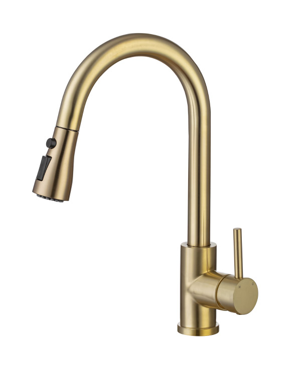 Stainless steel kitchen faucet