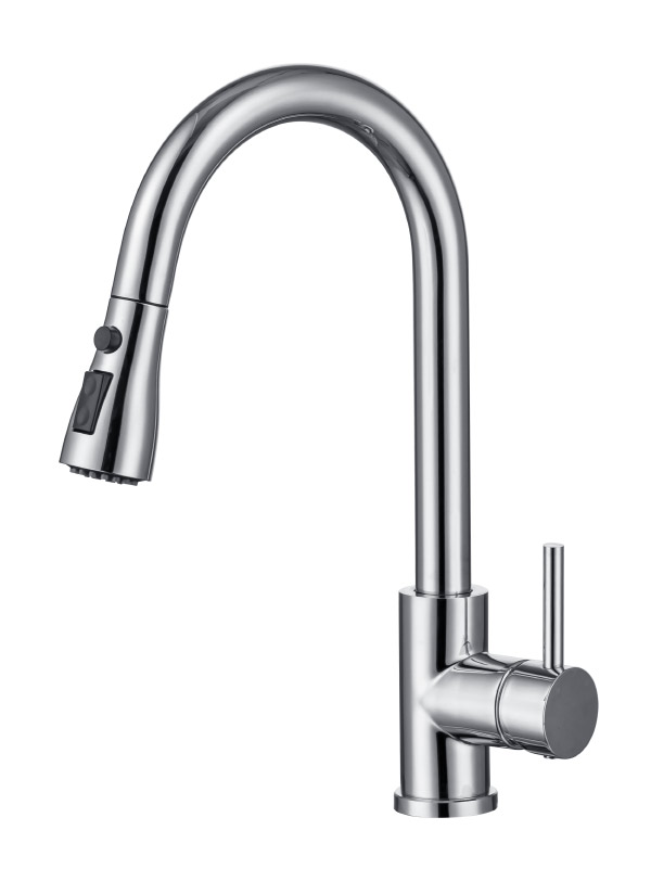 Stainless steel kitchen faucet