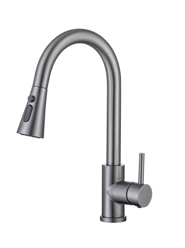 Stainless steel kitchen faucet