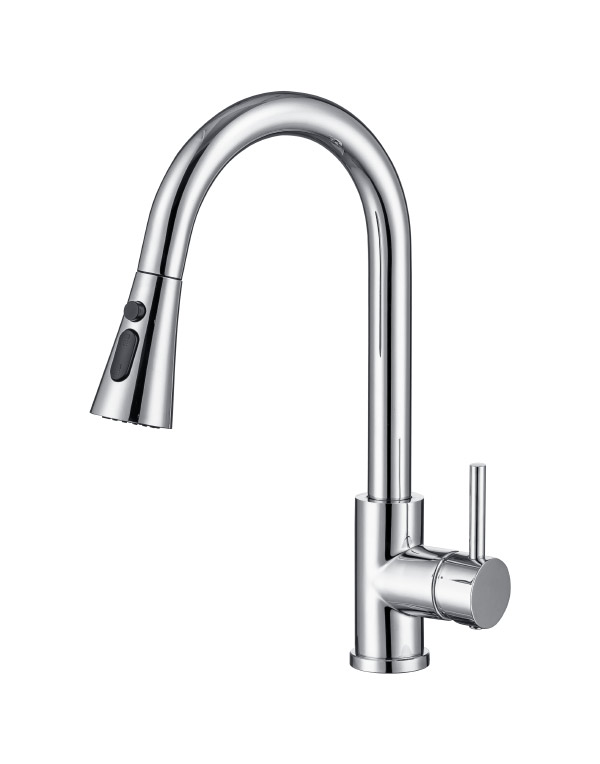 Stainless steel kitchen faucet