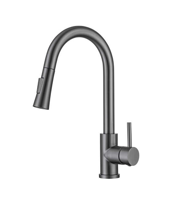 Stainless steel kitchen faucet