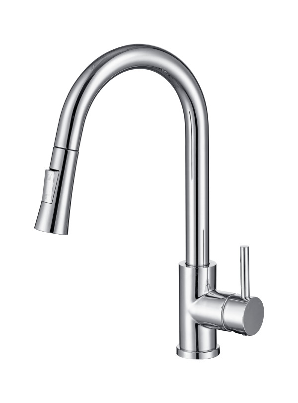 Stainless steel kitchen faucet