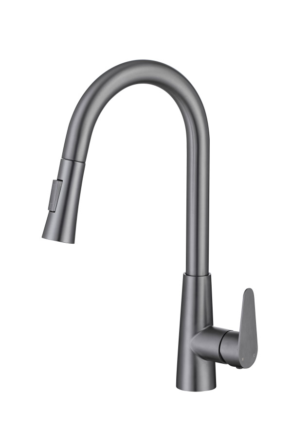 Stainless steel kitchen faucet