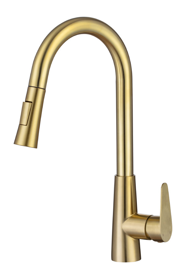 Stainless steel kitchen faucet