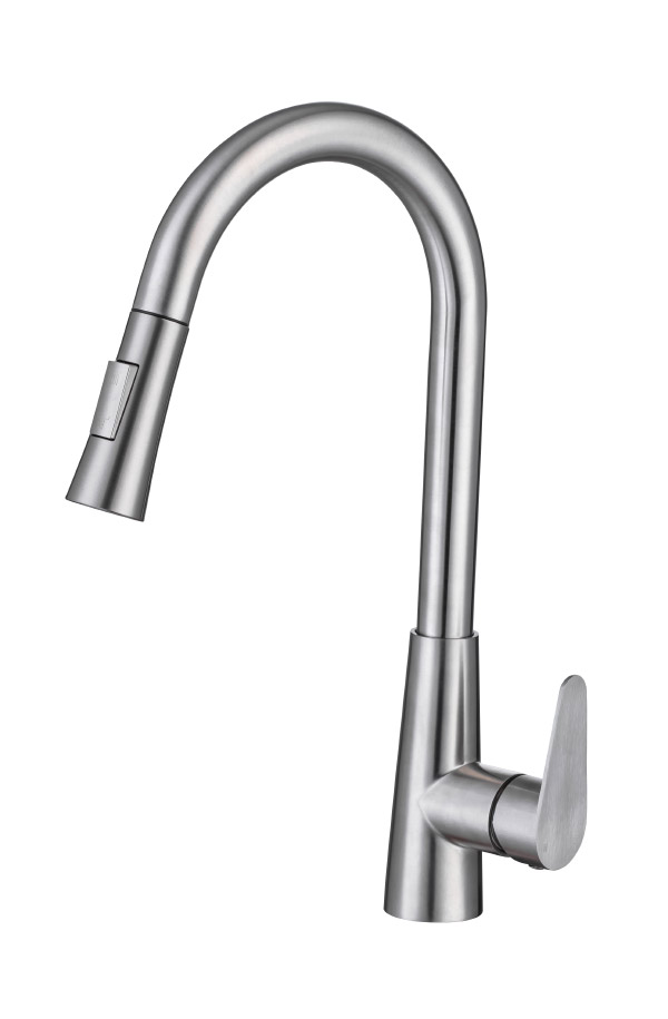 Stainless steel kitchen faucet