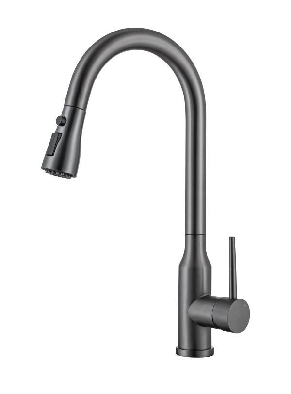 Stainless steel kitchen faucet