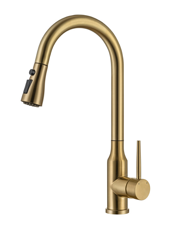 Stainless steel kitchen faucet