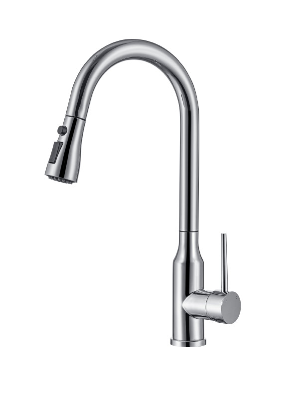 Stainless steel kitchen faucet