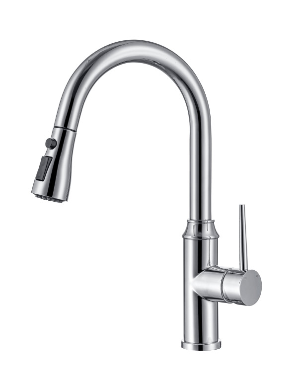 Stainless steel kitchen faucet