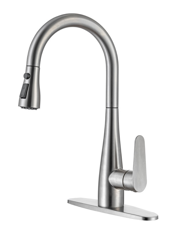 Stainless steel kitchen faucet