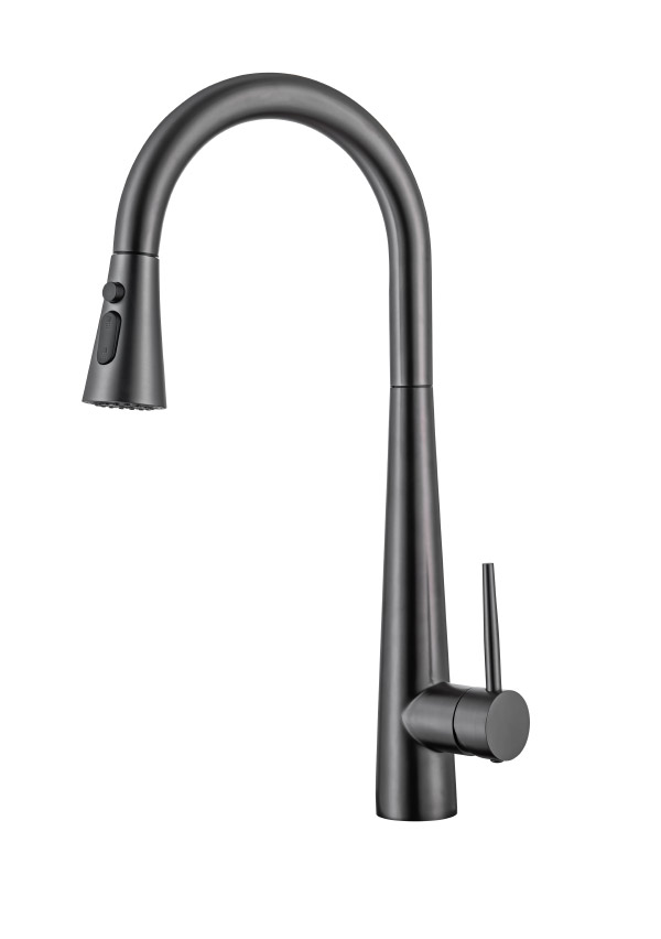 Stainless steel kitchen faucet