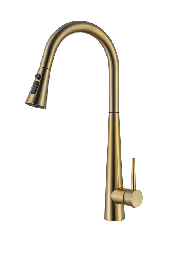 Stainless steel kitchen faucet