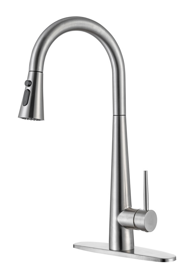 Stainless steel kitchen faucet