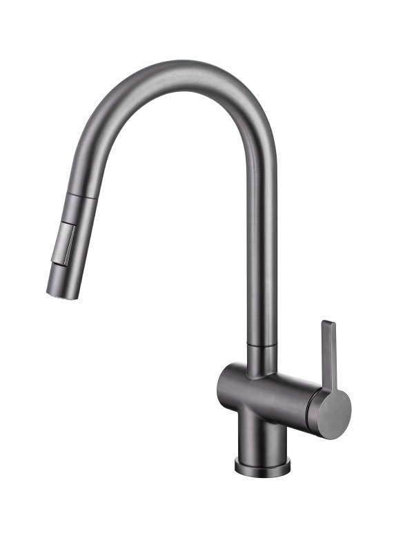 Stainless steel kitchen faucet