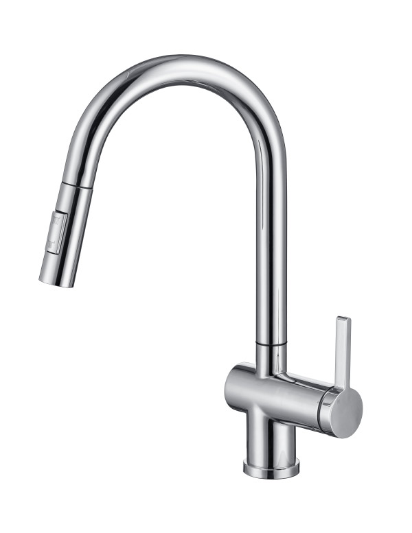 Stainless steel kitchen faucet