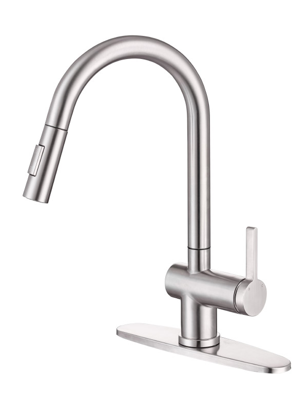 Stainless steel kitchen faucet