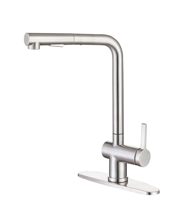 Stainless steel kitchen faucet