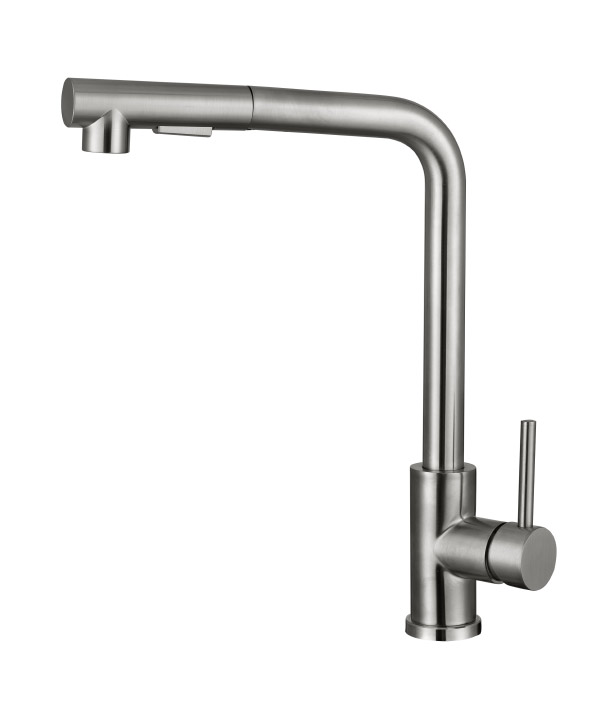 Stainless steel kitchen faucet