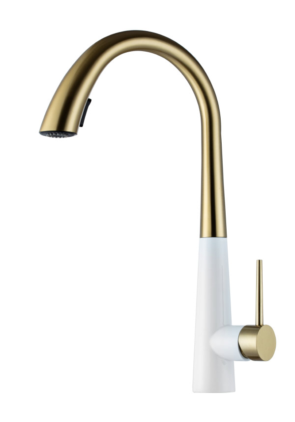 Stainless steel kitchen faucet