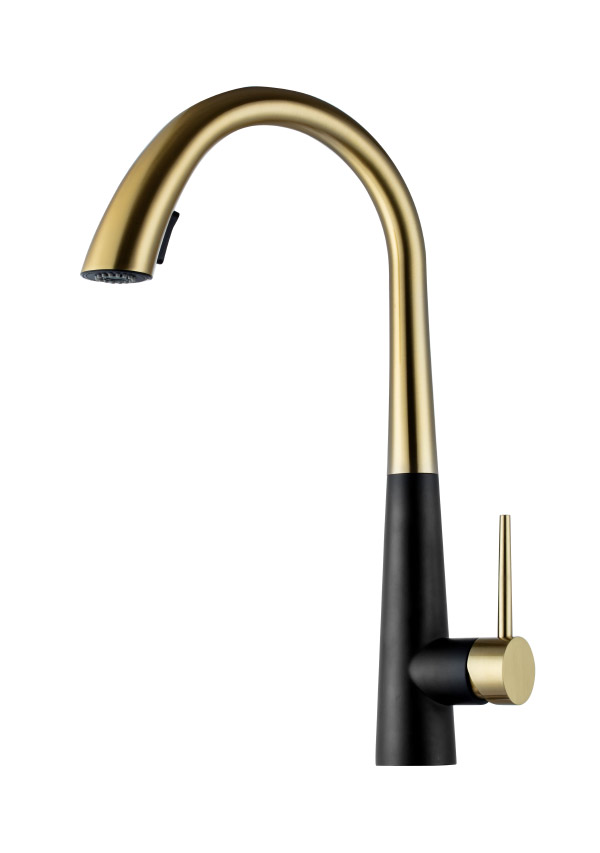 Stainless steel kitchen faucet