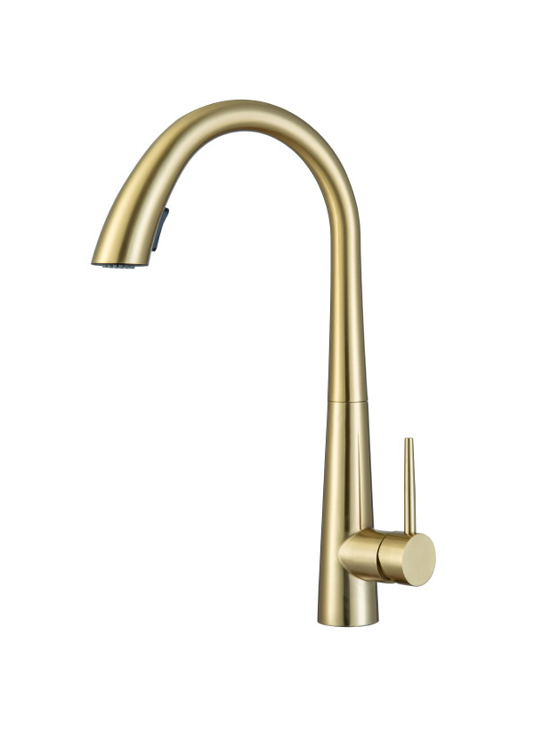 Stainless steel kitchen faucet