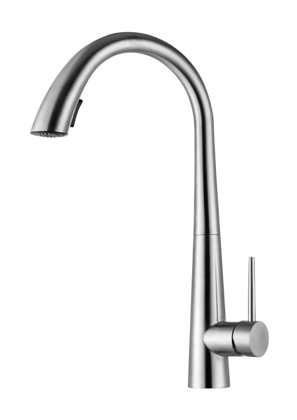 Stainless steel kitchen faucet