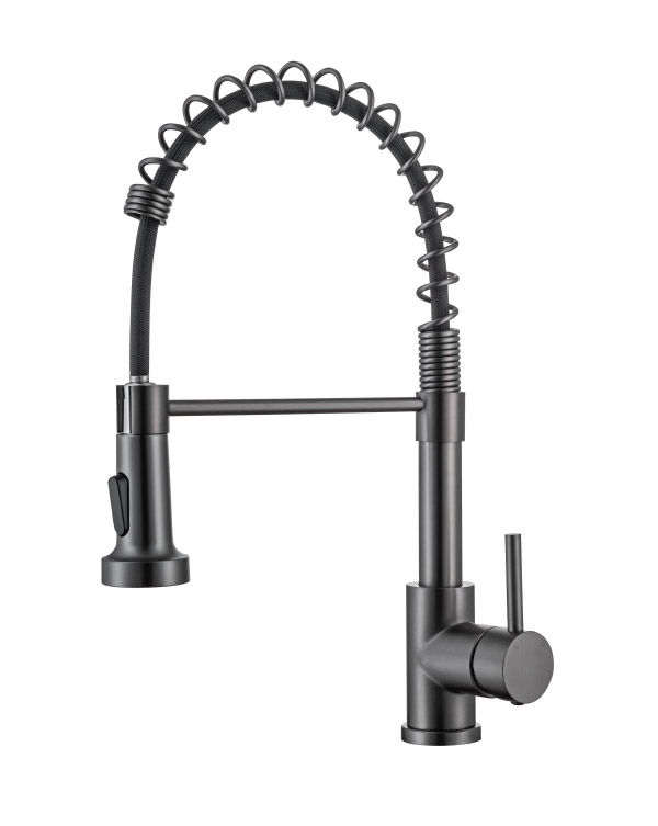 Stainless steel kitchen faucet