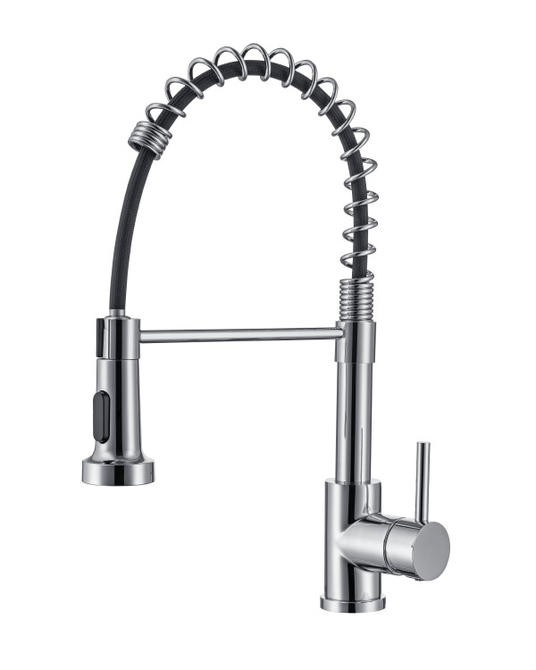 Stainless steel kitchen faucet