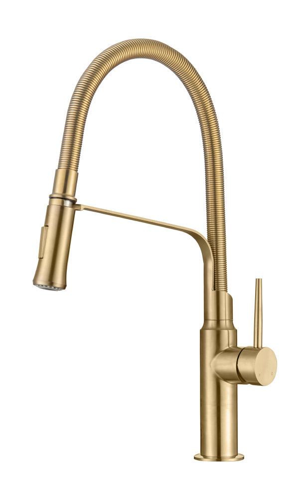 Stainless steel kitchen faucet