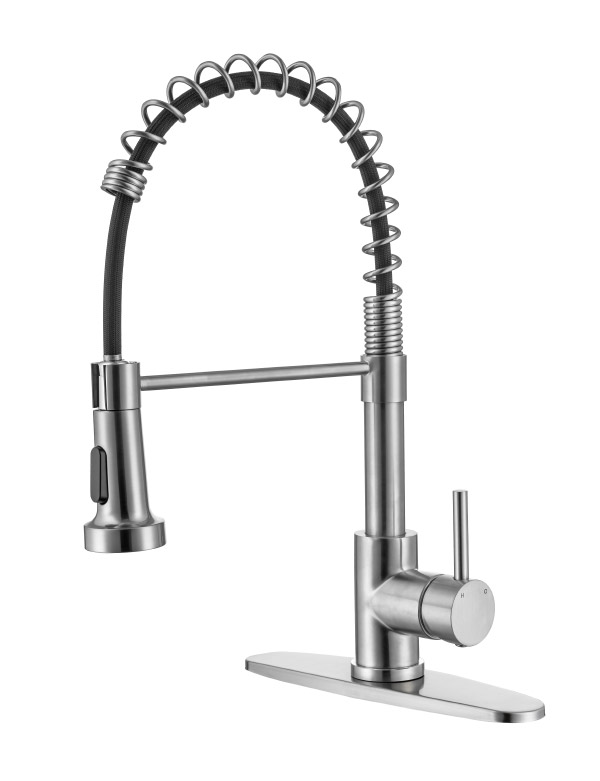 Stainless steel kitchen faucet