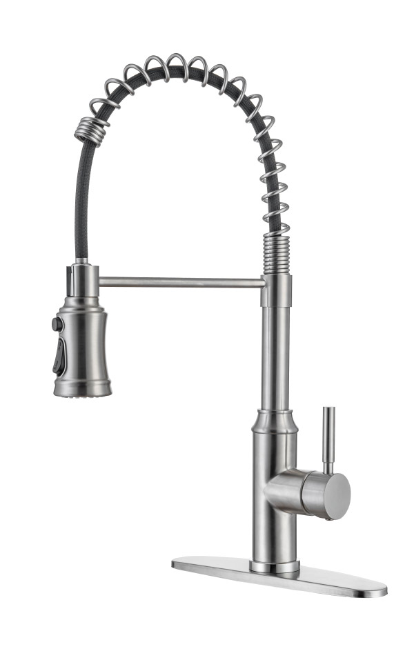 Stainless steel kitchen faucet