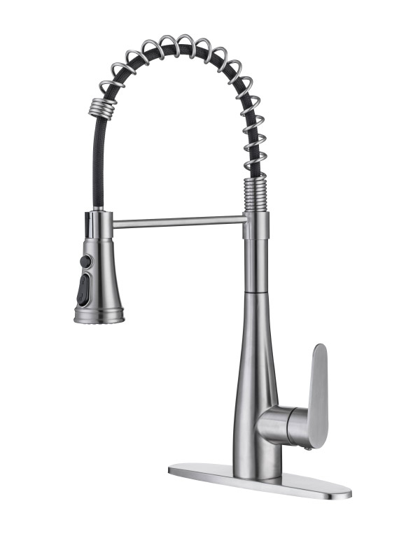 Stainless steel kitchen faucet