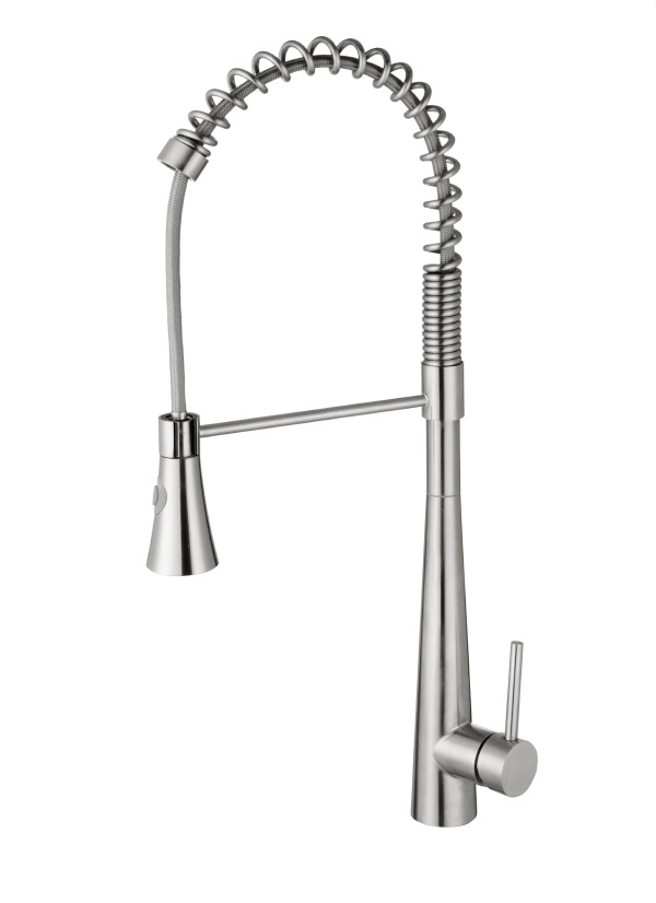 Stainless steel kitchen faucet