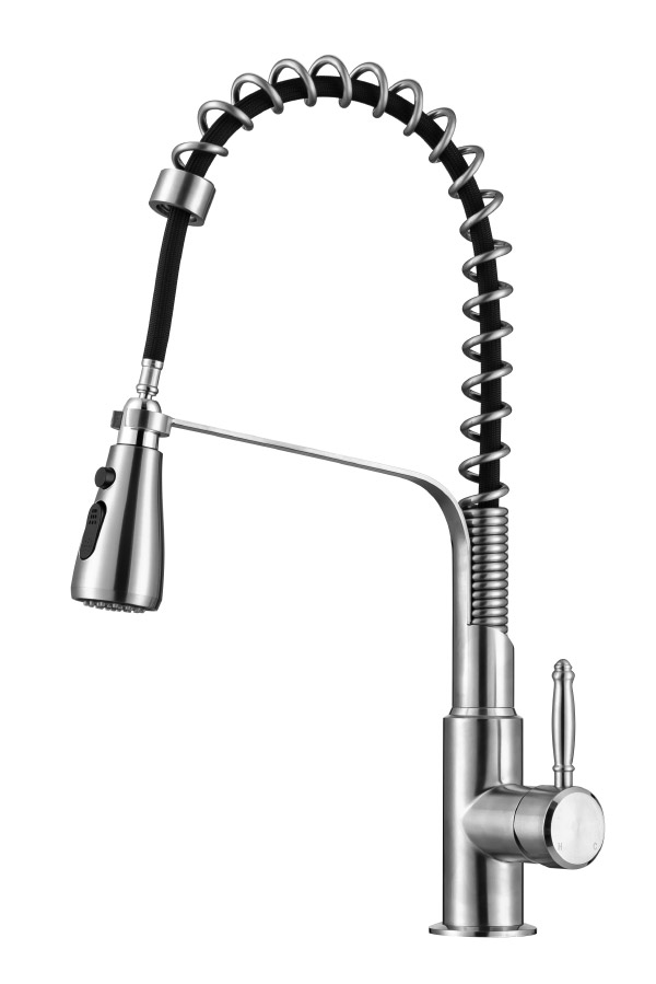 Stainless steel kitchen faucet