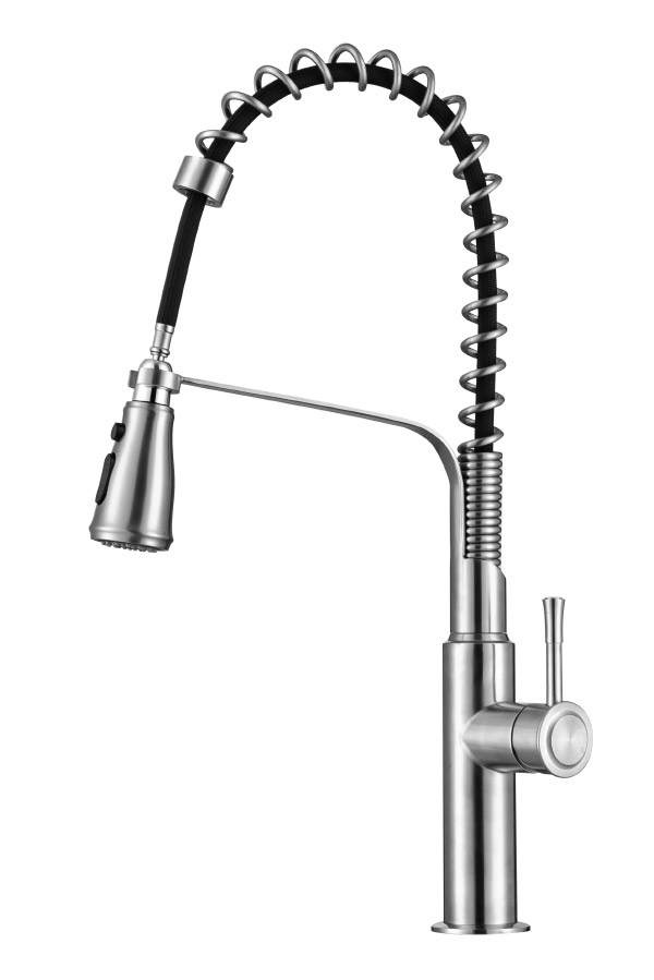 Stainless steel kitchen faucet