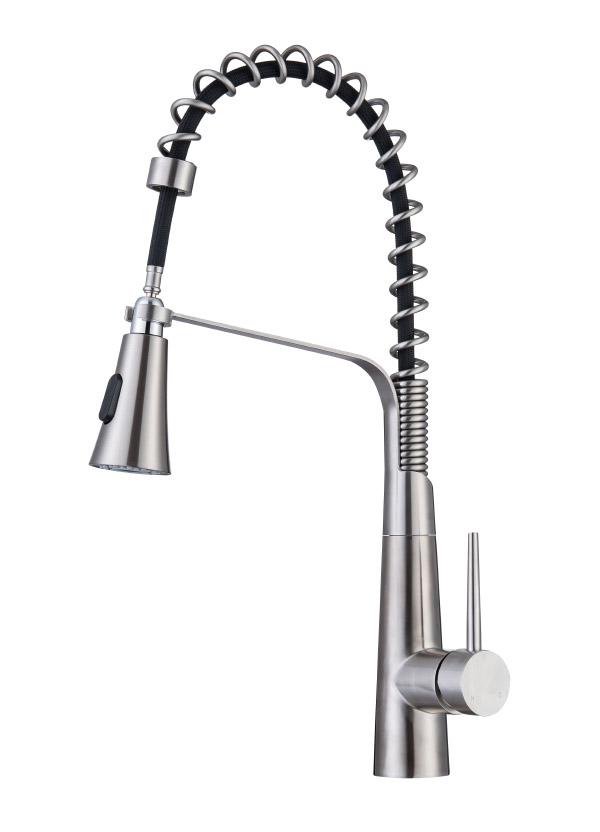 Stainless steel kitchen faucet