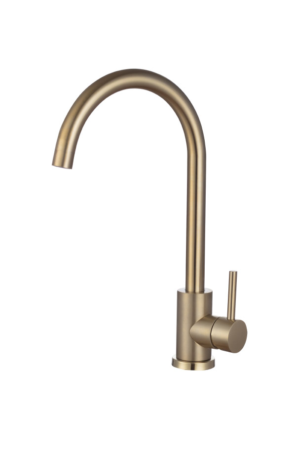 Stainless steel kitchen faucet