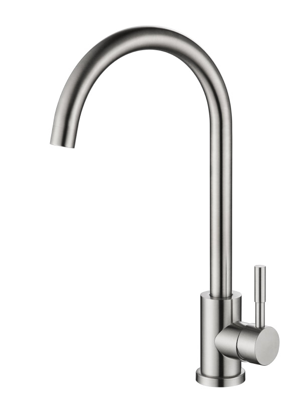 Stainless steel kitchen faucet