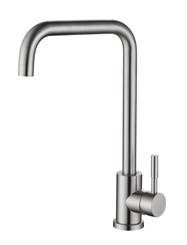 Stainless steel kitchen faucet