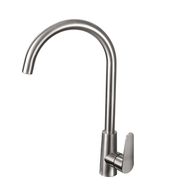 Stainless steel kitchen faucet