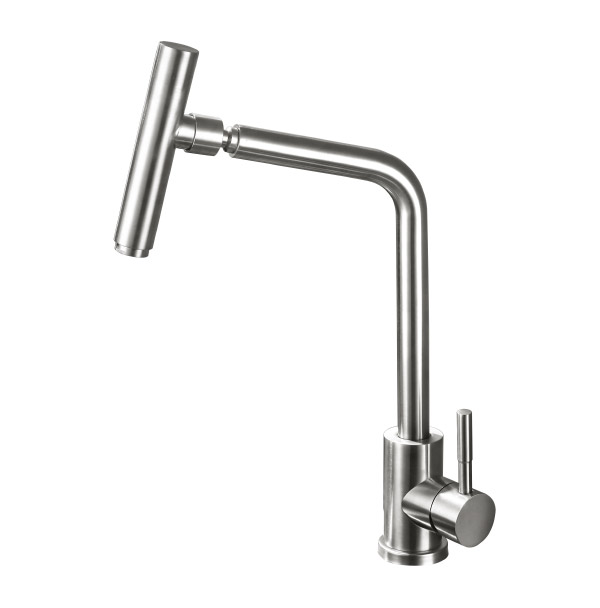 Stainless steel kitchen faucet