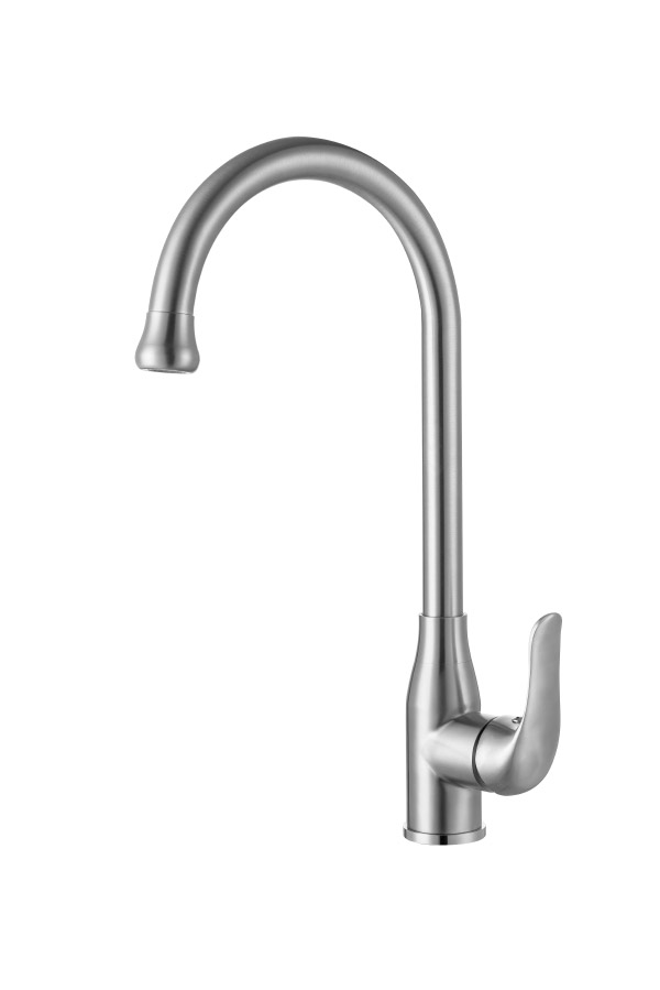 Stainless steel kitchen faucet