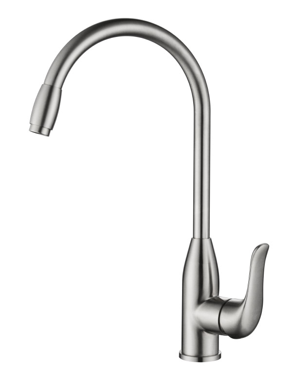 Stainless steel kitchen faucet