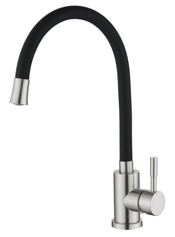 Stainless steel kitchen faucet