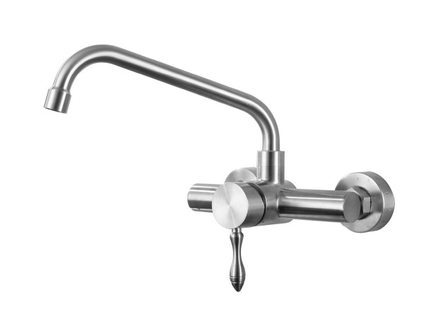 Stainless steel kitchen faucet